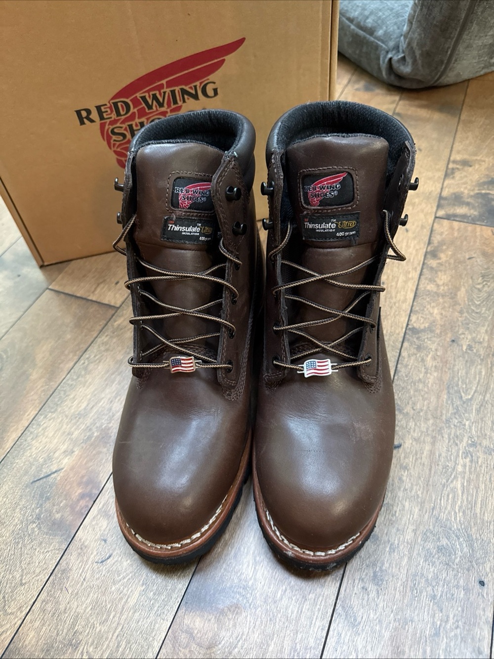 Red Wing 1203 Insulated Waterproof Boots Size 10D electrical hazard protection